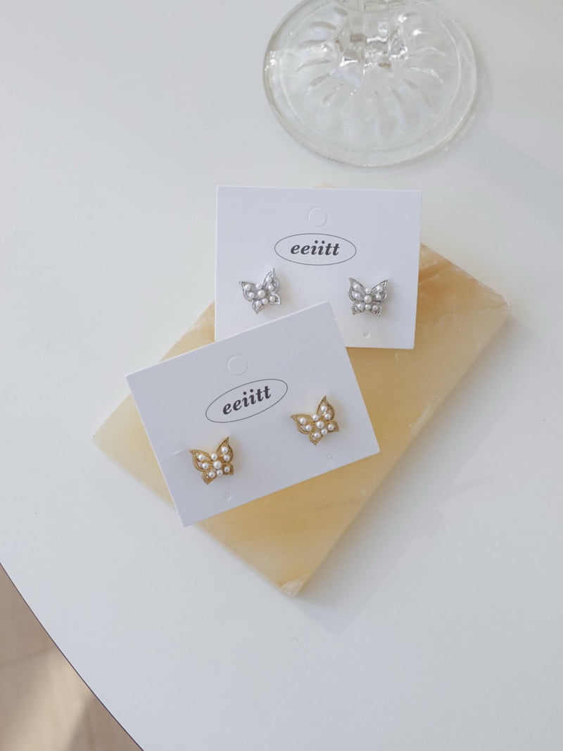 Eeiitt - Korean Women Fashion - #pursuepretty - Ibin Butterfly Pearl Earrings - 12