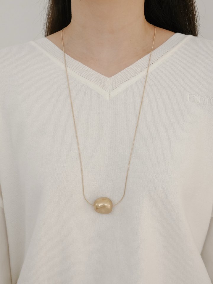 Eeiitt - Korean Women Fashion - #pursuepretty - Stones Medium Long Necklace - 2