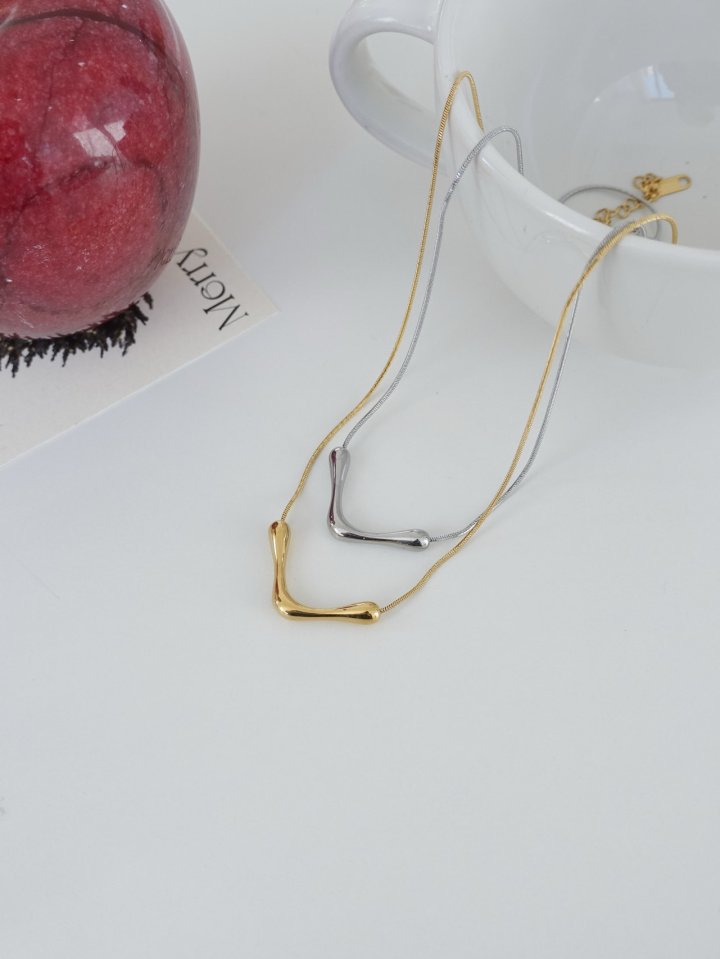 Eeiitt - Korean Women Fashion - #restrostyle - Taki V-Line Necklace - 10