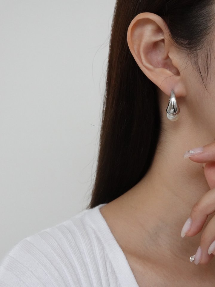 Eeiitt - Korean Women Fashion - #restrostyle - Taurine Pearl Ring Earrings - 9