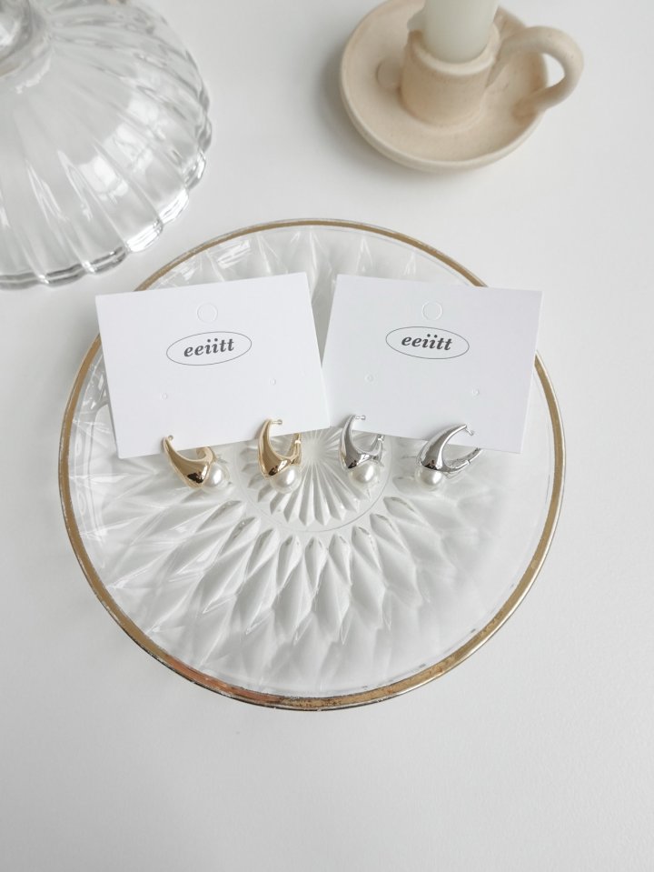 Eeiitt - Korean Women Fashion - #romanticstyle - Taurine Pearl Ring Earrings - 10