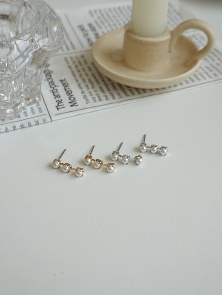 Eeiitt - Korean Women Fashion - #romanticstyle - Dite Pearl Earrings - 8