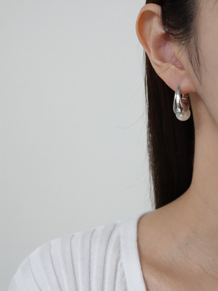Eeiitt - Korean Women Fashion - #shopsmall - Taurine Pearl Ring Earrings - 11