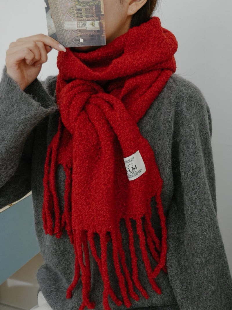 Eeiitt - Korean Women Fashion - #thelittlethings - Wool Boucle Muffler Fringe Scarf - 2