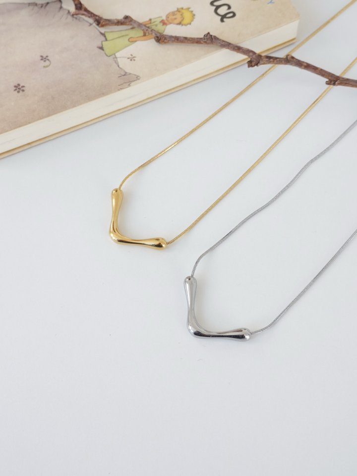 Eeiitt - Korean Women Fashion - #vintageinspired - Taki V-Line Necklace - 7