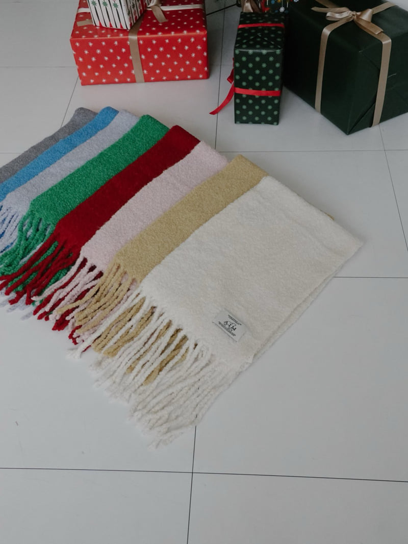 Eeiitt - Korean Women Fashion - #womensfashion - Wool Boucle Muffler Fringe Scarf - 10