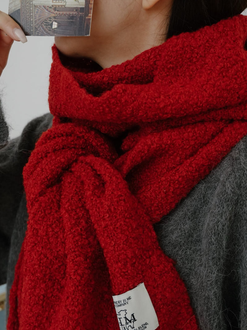 Eeiitt - Korean Women Fashion - #momslook - Wool Boucle Muffler Fringe Scarf - 4