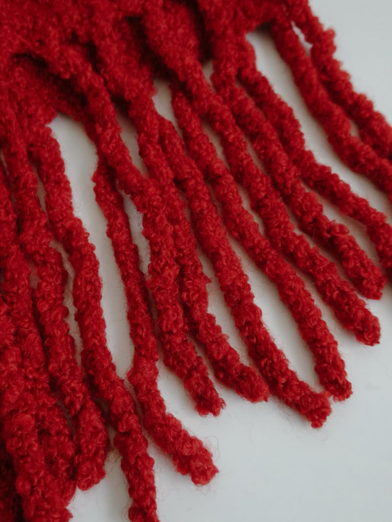 Eeiitt - Korean Women Fashion - #womensfashion - Wool Boucle Muffler Fringe Scarf - 6