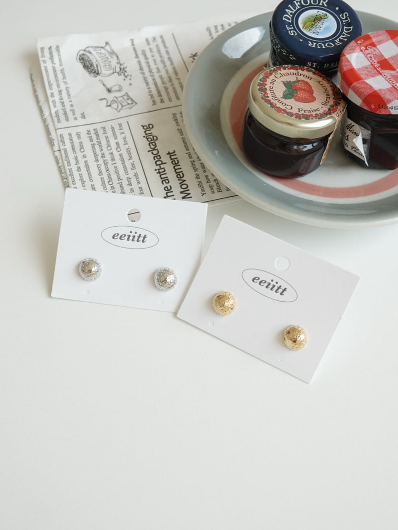 Eeiitt - Korean Women Fashion - #womensfashion - Fine Mirrorball Round Earrings - 10