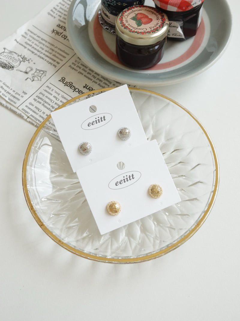 Eeiitt - Korean Women Fashion - #womensfashion - Fine Mirrorball Round Earrings - 12