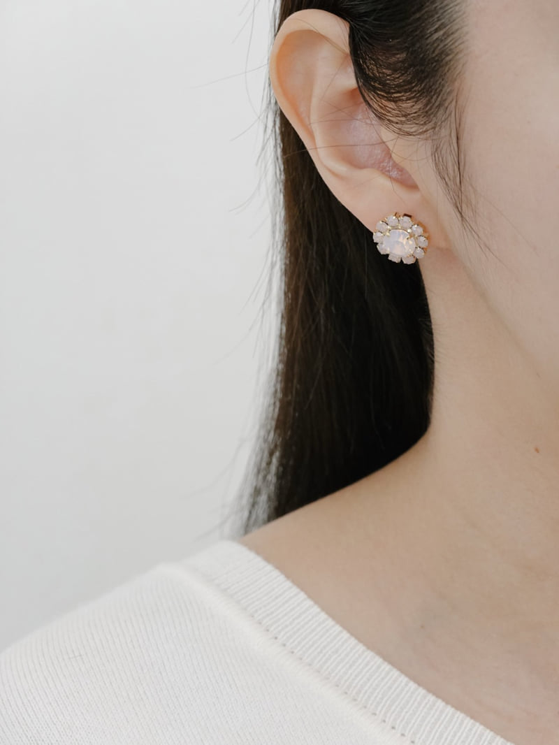 Eeiitt - Korean Women Fashion - #womensfashion - Swarovski Sunflower Earrings - 2
