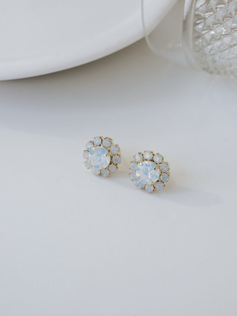 Eeiitt - Korean Women Fashion - #momslook - Swarovski Sunflower Earrings - 4