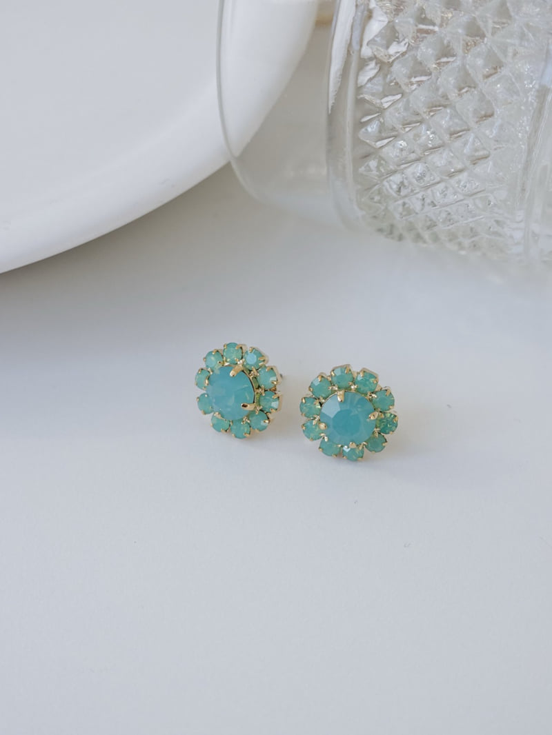 Eeiitt - Korean Women Fashion - #womensfashion - Swarovski Sunflower Earrings - 6