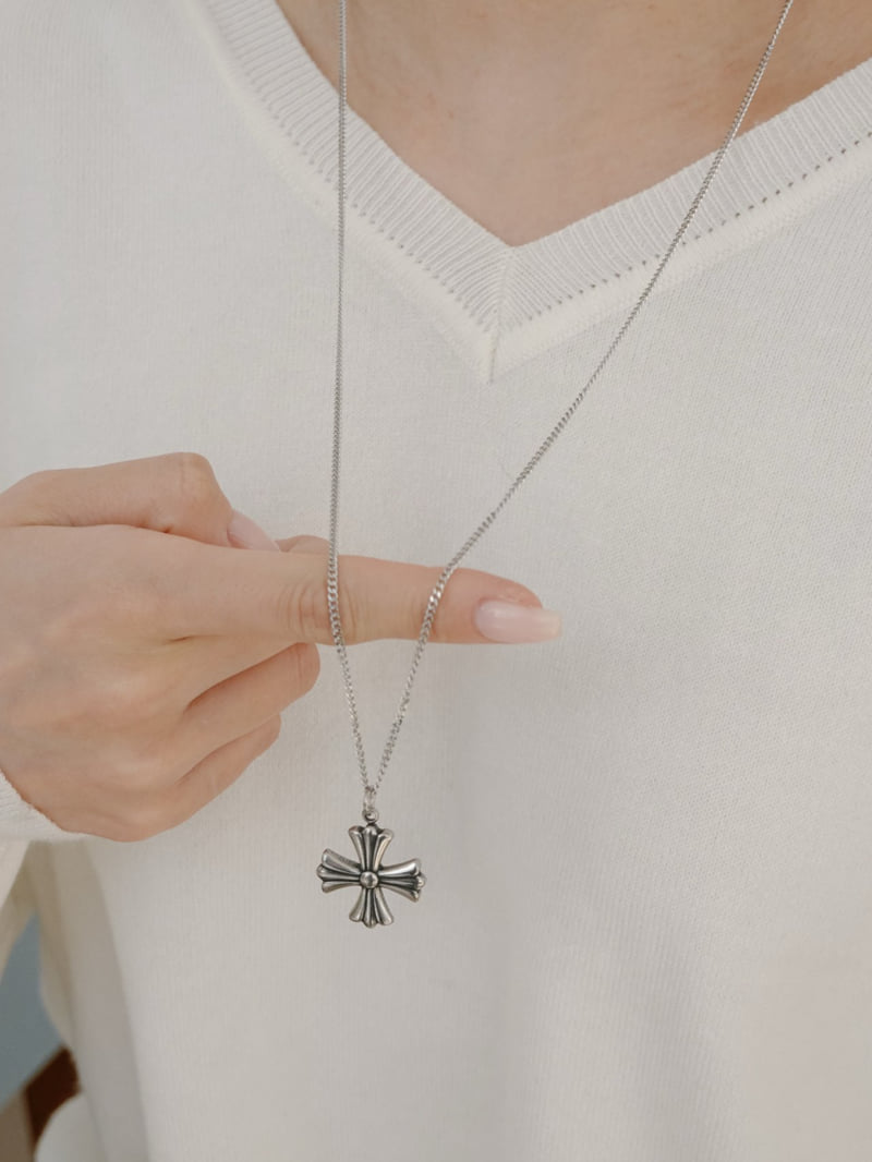 Eeiitt - Korean Women Fashion - #womensfashion - Steel Kairun Necklace - 3