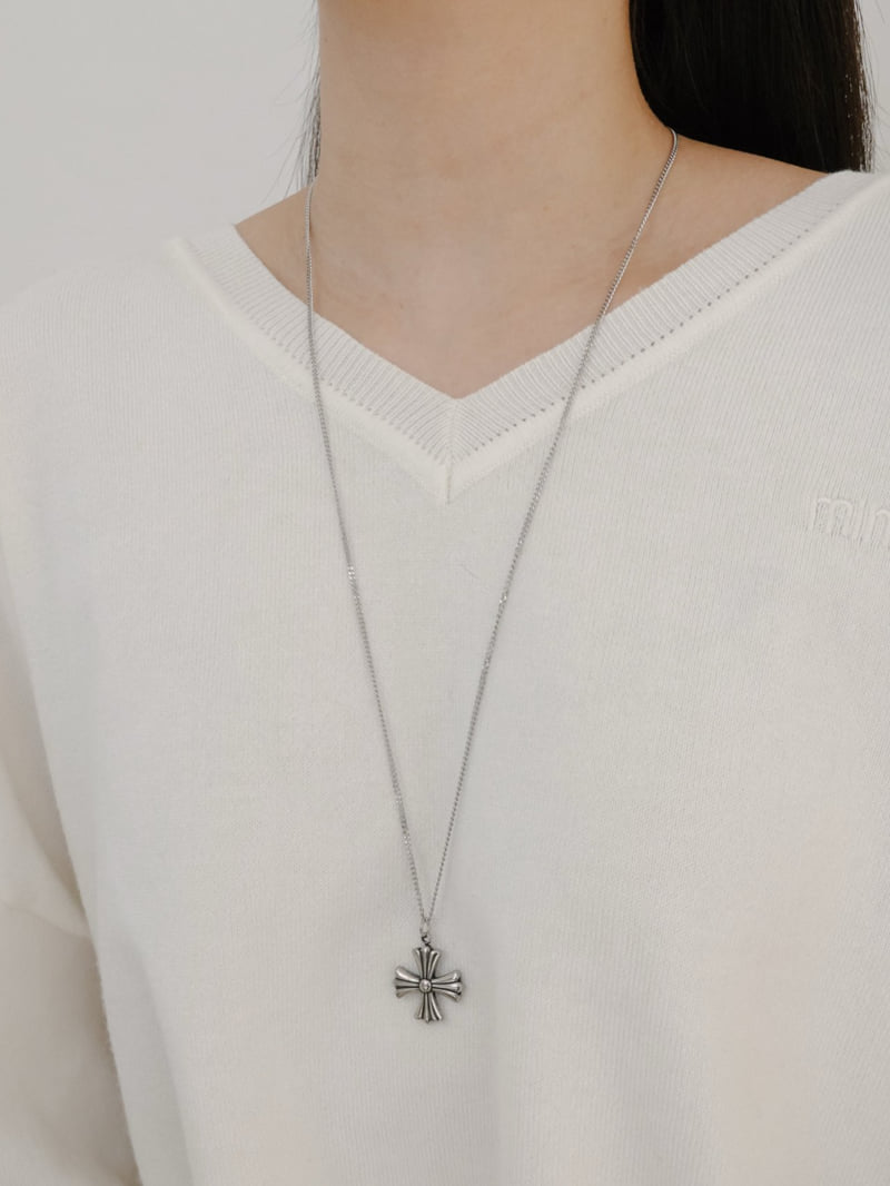 Eeiitt - Korean Women Fashion - #womensfashion - Steel Kairun Necklace - 7