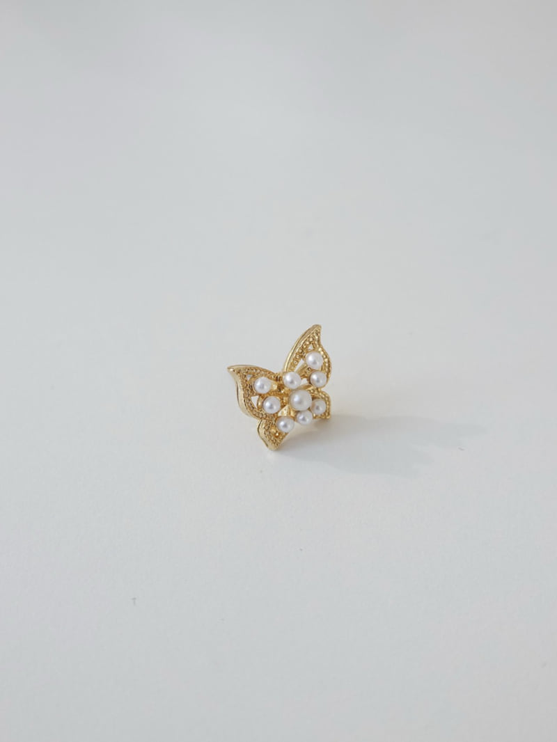 Eeiitt - Korean Women Fashion - #womensfashion - Ibin Butterfly Pearl Earrings - 5