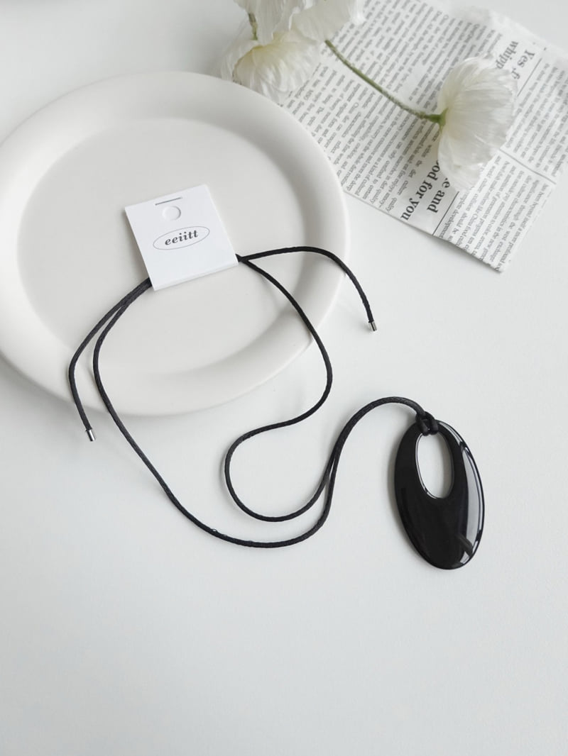 Eeiitt - Korean Women Fashion - #womensfashion - Pippin Onyx Pendant Necklace - 7