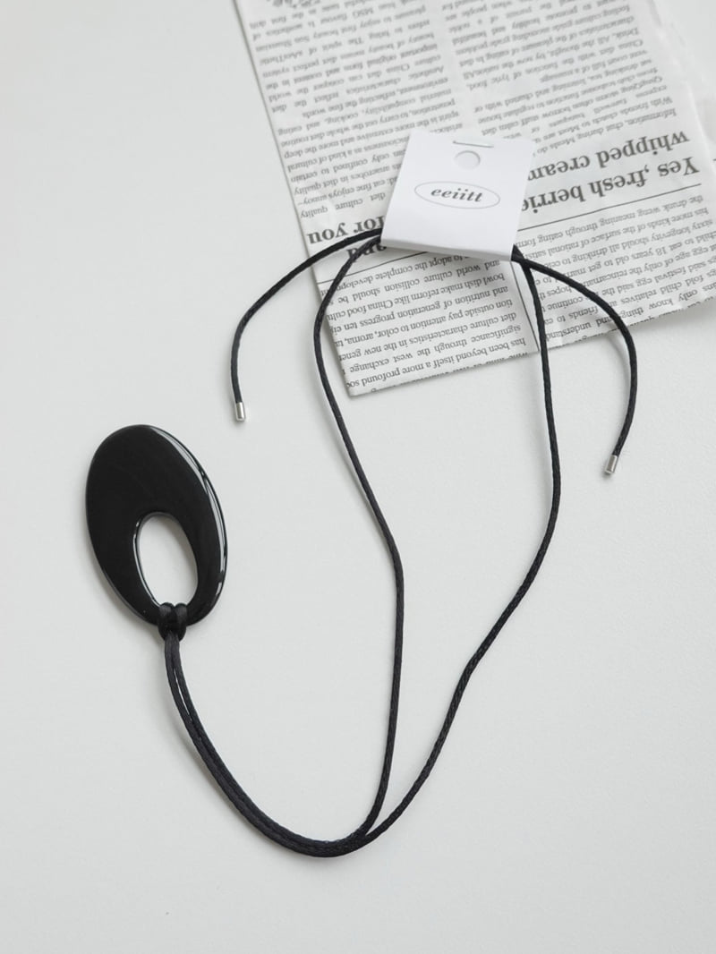 Eeiitt - Korean Women Fashion - #womensfashion - Pippin Onyx Pendant Necklace - 9