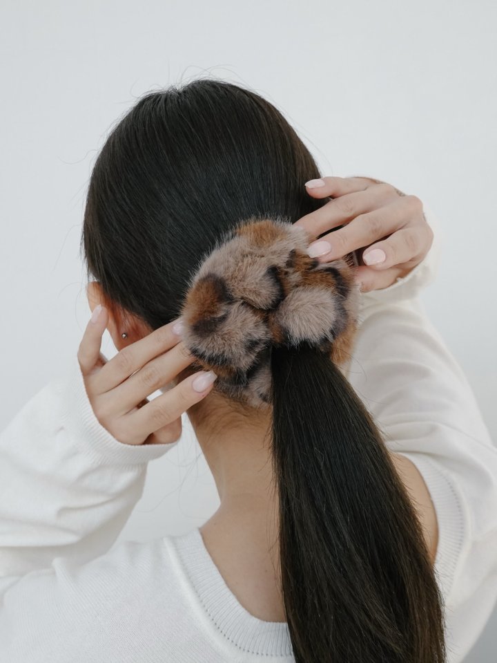 Eeiitt - Korean Women Fashion - #womensfashion - Minky Leopard Hair Scrunchie - 12
