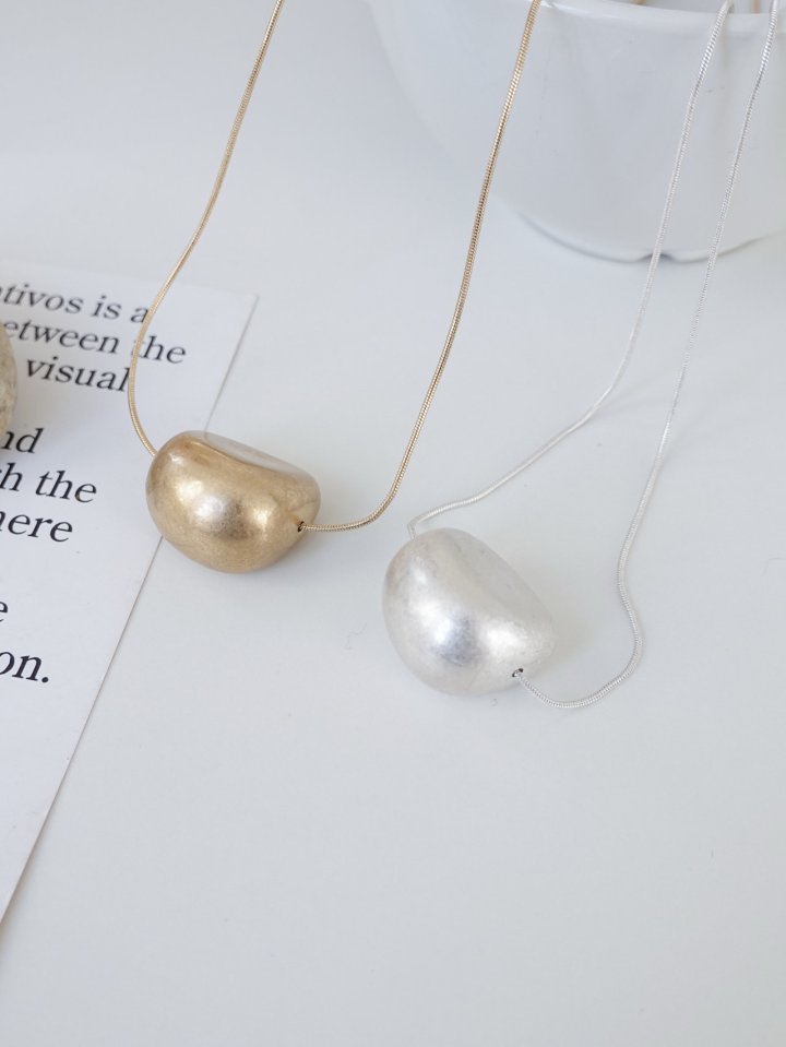 Eeiitt - Korean Women Fashion - #womensfashion - Stones Medium Long Necklace - 9