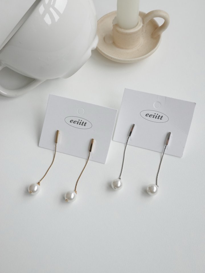Eeiitt - Korean Women Fashion - #womensfashion - Baroque Long Drop Pearl Earrings - 12