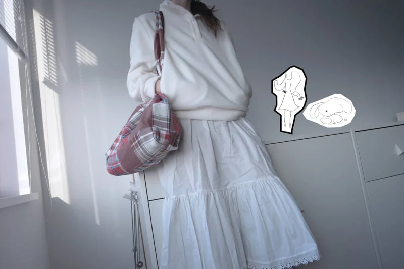 Enten - Korean Women Fashion - #romanticstyle - Check Bag - 5