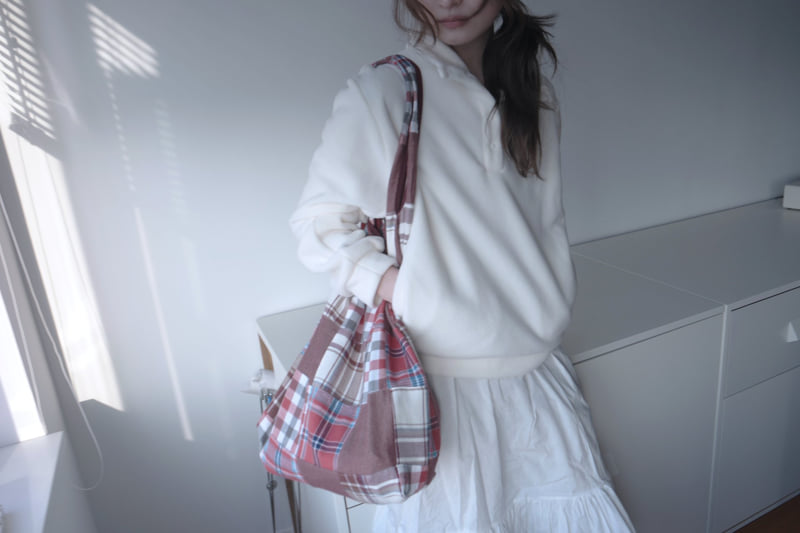 Enten - Korean Women Fashion - #vintageinspired - Check Bag