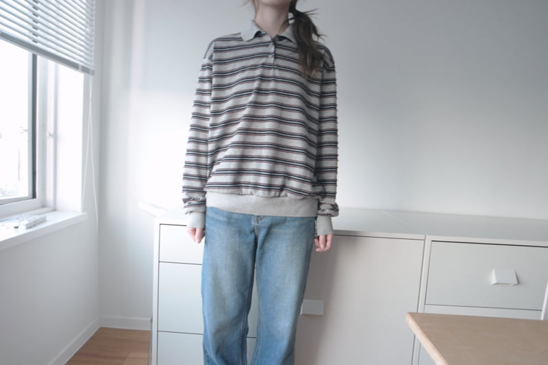 Enten - Korean Women Fashion - #womensfashion - Dindin Collar Tee