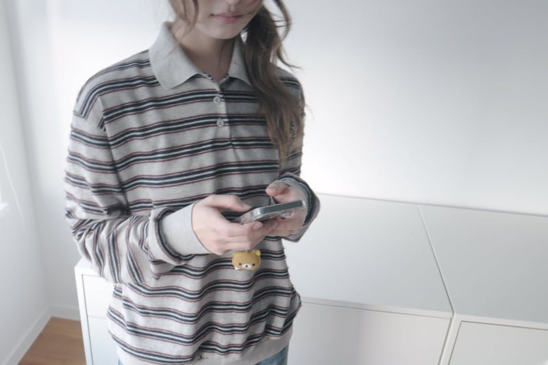 Enten - Korean Women Fashion - #womensfashion - Dindin Collar Tee - 3
