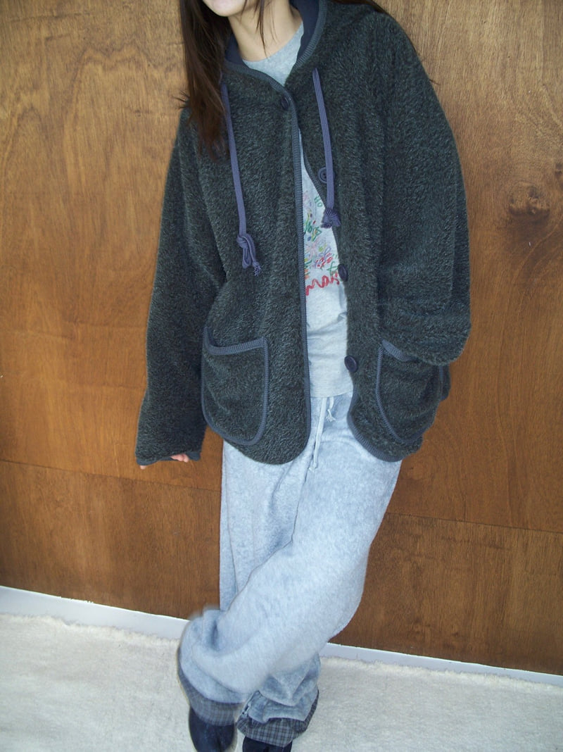 Flash - Korean Women Fashion - #momslook - Bear Fleece Hoodie Jumper - 9
