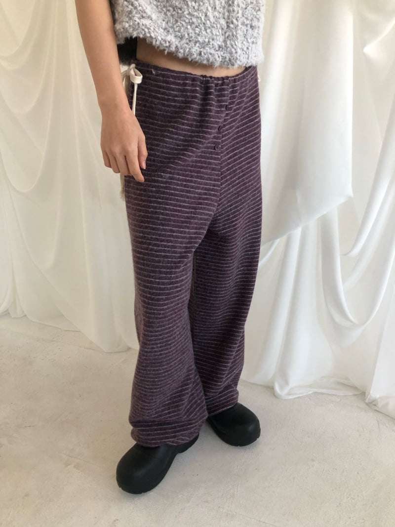 Flash - Korean Women Fashion - #momslook - Stripe Parco Pants - 11