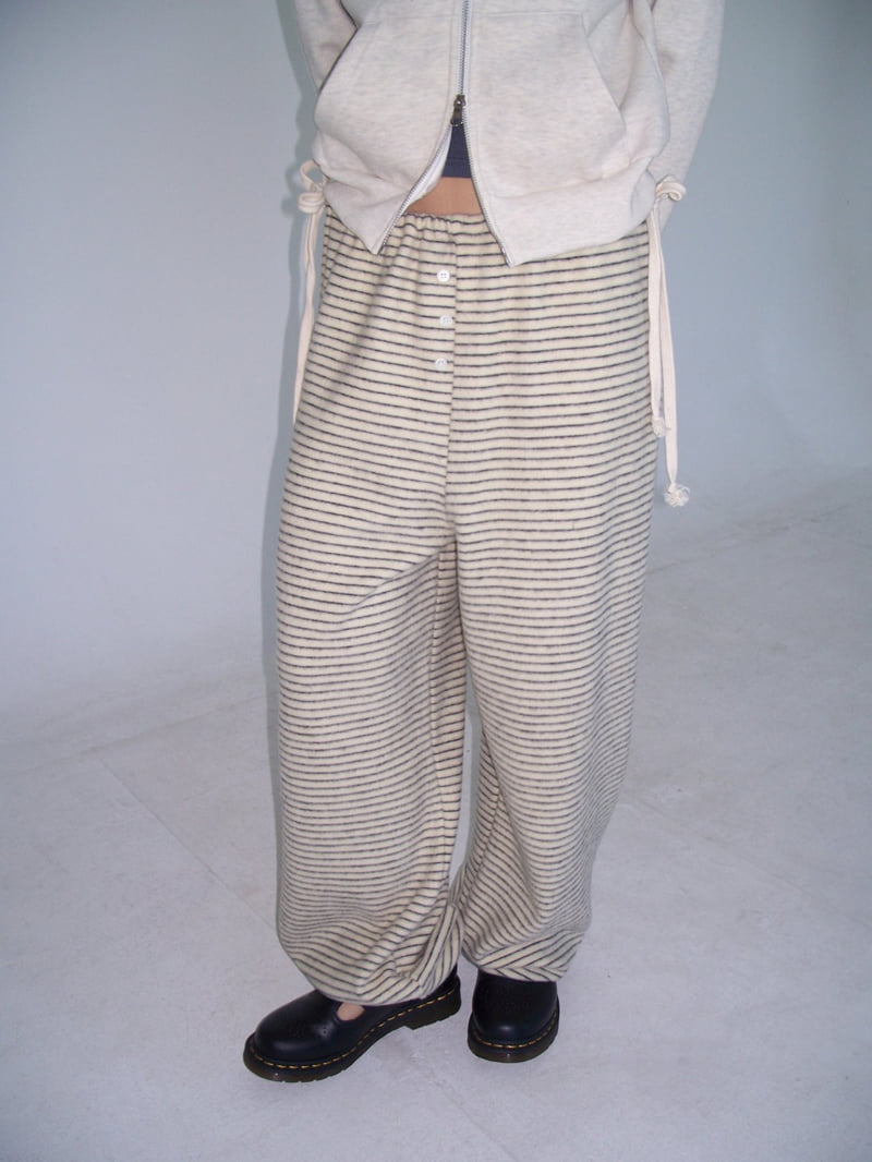 Flash - Korean Women Fashion - #momslook - Stripe Parco Pants - 3