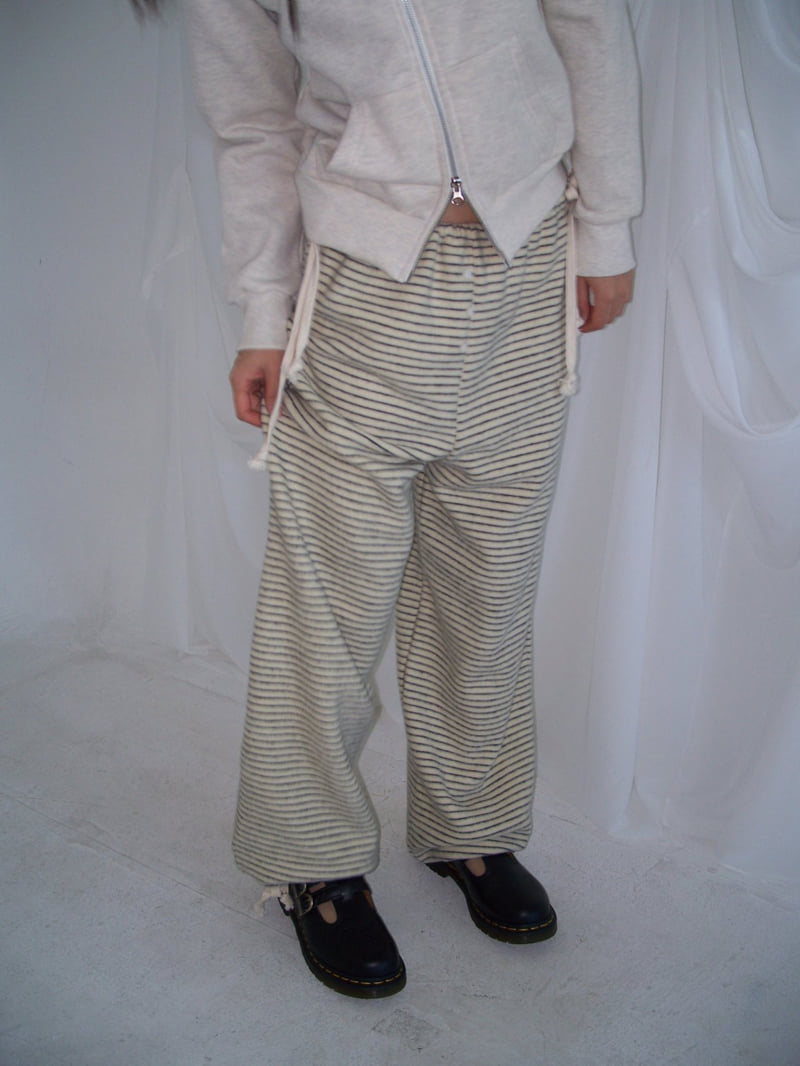 Flash - Korean Women Fashion - #momslook - Stripe Parco Pants - 5