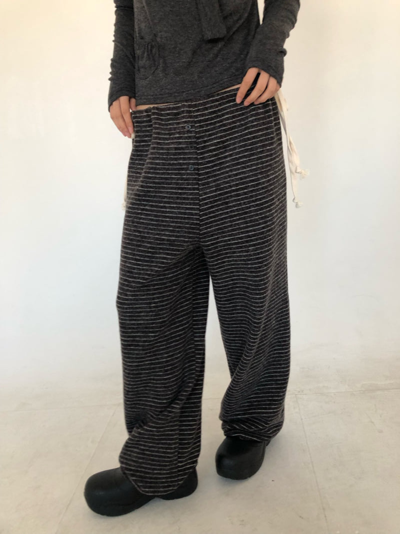 Flash - Korean Women Fashion - #momslook - Stripe Parco Pants - 9