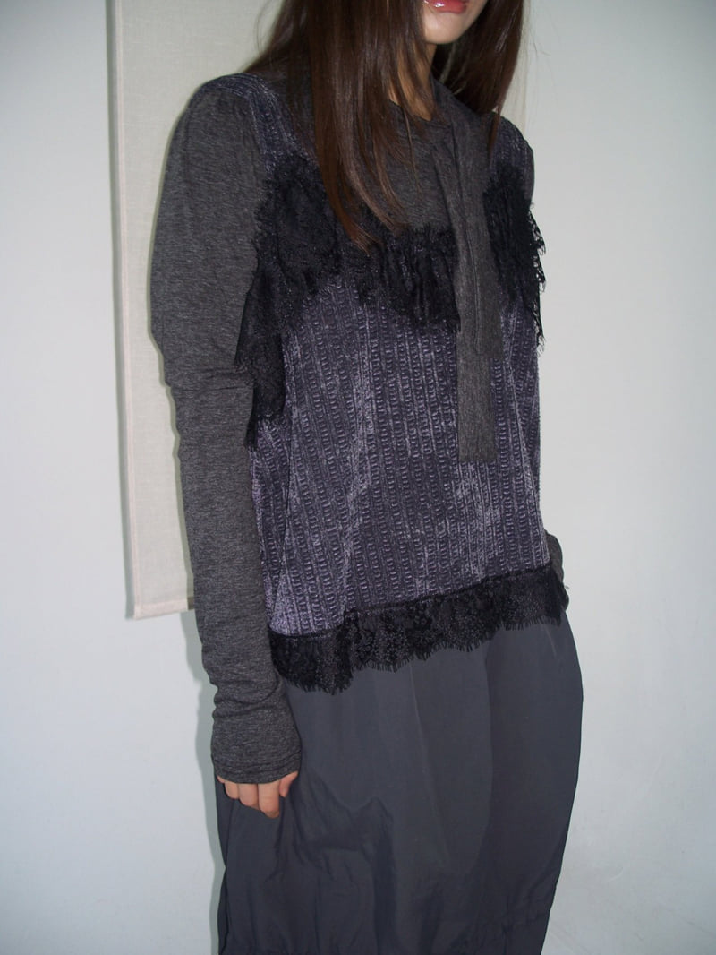 Flash - Korean Women Fashion - #momslook - Velvet Lace Top - 10