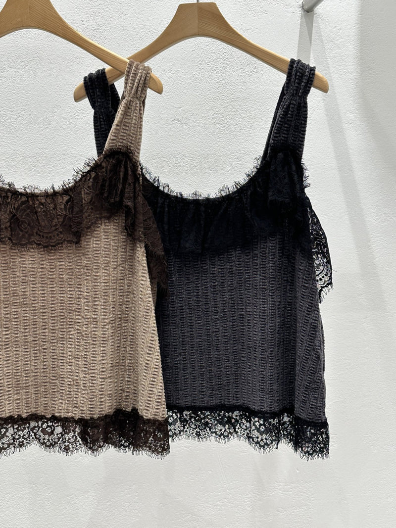 Flash - Korean Women Fashion - #momslook - Velvet Lace Top - 2