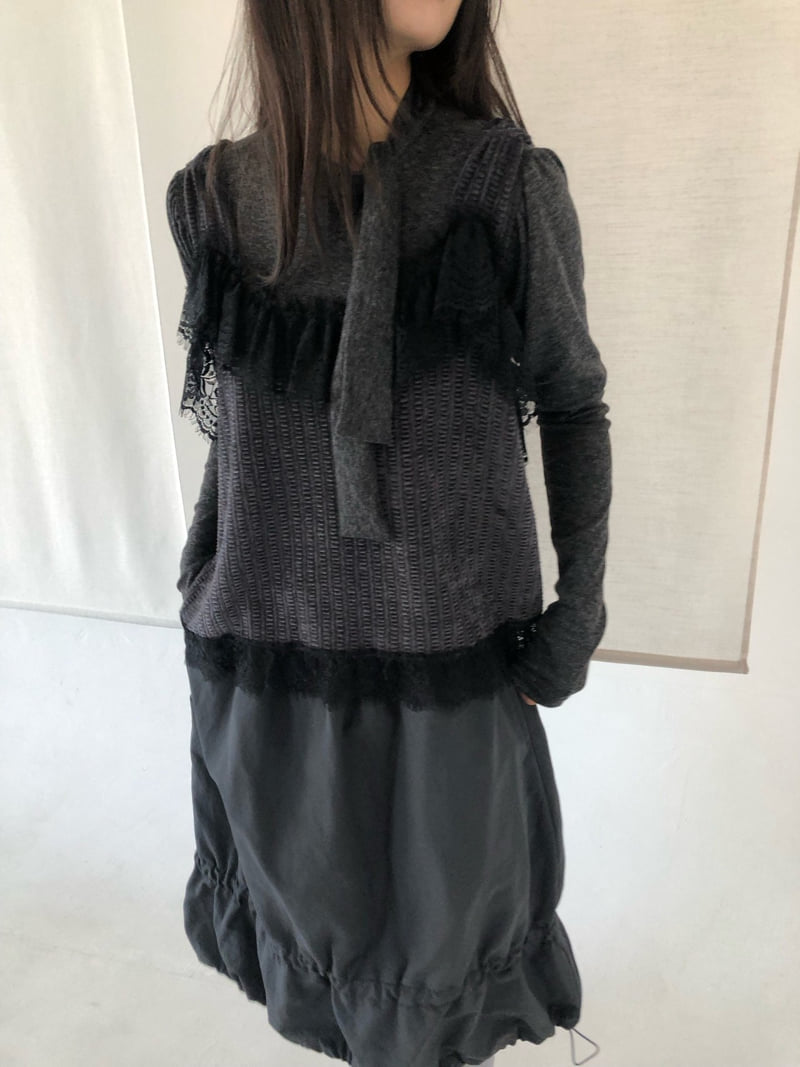 Flash - Korean Women Fashion - #momslook - Velvet Lace Top - 6