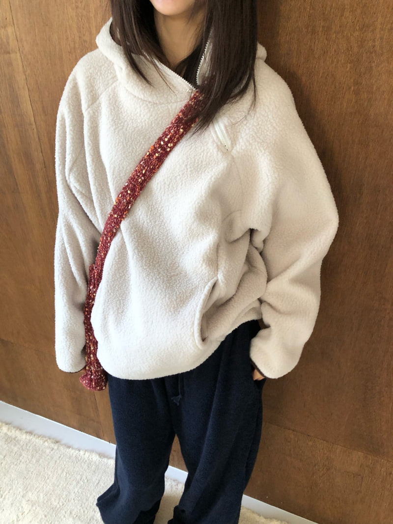Flash - Korean Women Fashion - #womensfashion - Glue Fleece Half-Zip Top - 3
