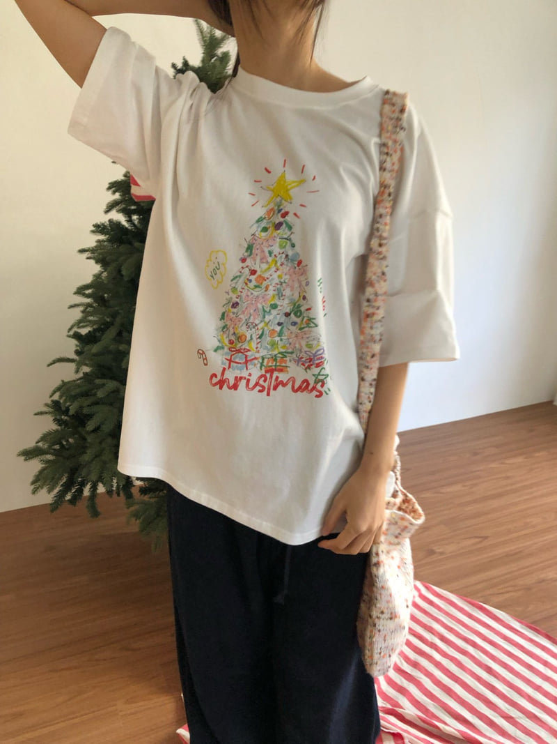 Flash - Korean Women Fashion - #womensfashion - Tree Fleece Tee - 5