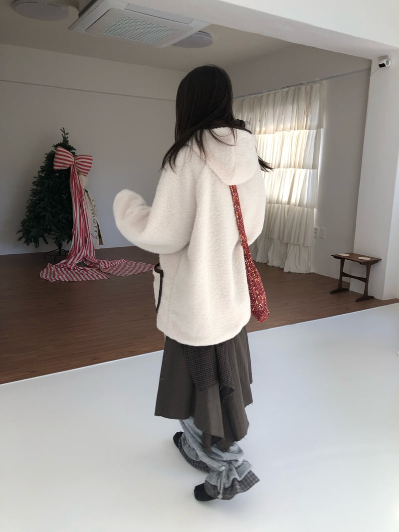 Flash - Korean Women Fashion - #womensfashion - Bear Fleece Hoodie Jumper - 6