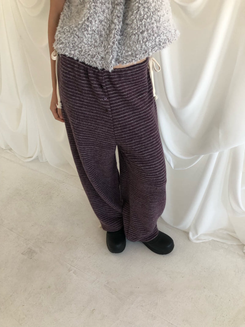 Flash - Korean Women Fashion - #womensfashion - Stripe Parco Pants - 12