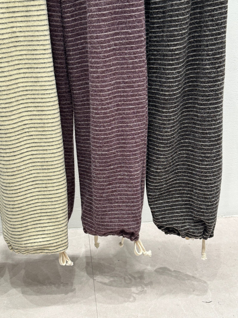 Flash - Korean Women Fashion - #womensfashion - Stripe Parco Pants - 2
