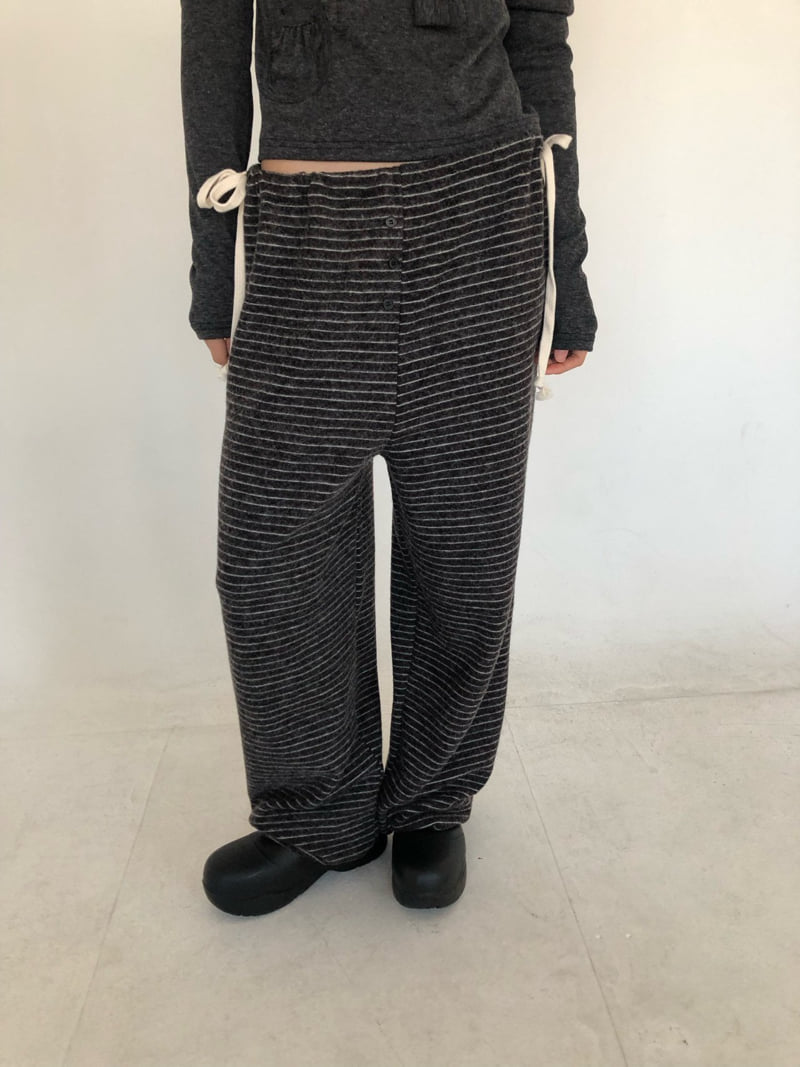 Flash - Korean Women Fashion - #womensfashion - Stripe Parco Pants - 8