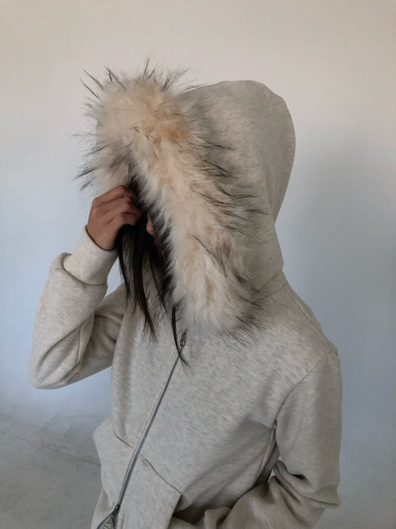 Flash - Korean Women Fashion - #womensfashion - Trimmed Double Fleece Zip-Up - 6