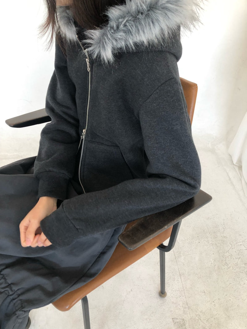 Flash - Korean Women Fashion - #womensfashion - Trimmed Double Fleece Zip-Up - 8