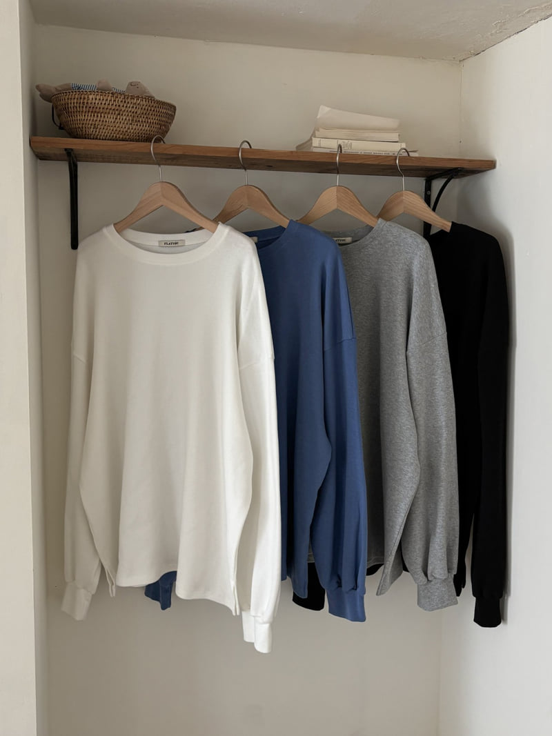 Flatyou - Korean Women Fashion - #momslook - Peach Fleece Long Sweatshirt Tee - 11