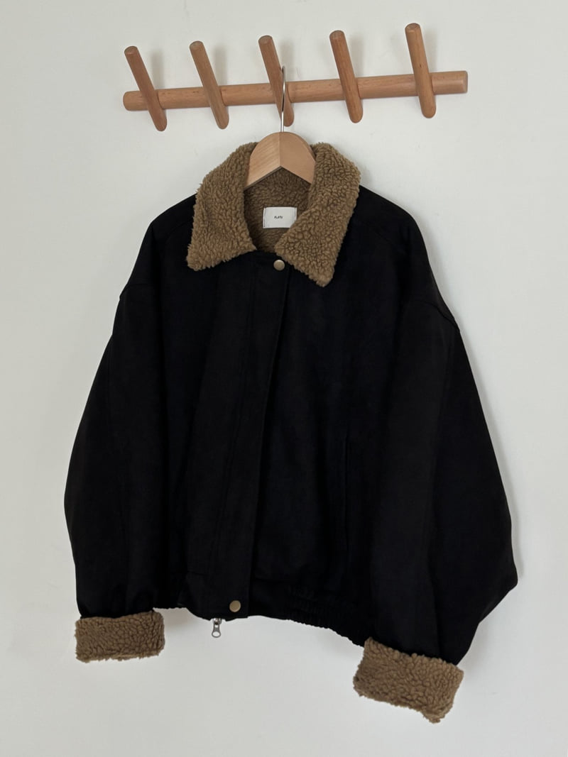 Flatyou - Korean Women Fashion - #momslook - Suede Shearling Blouson - 12