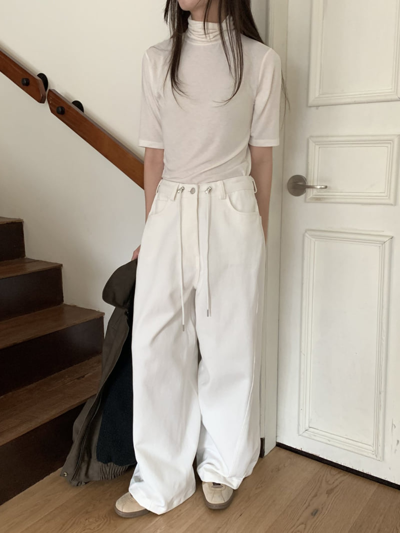 Flatyou - Korean Women Fashion - #momslook - Regular Turtleneck Tee - 11