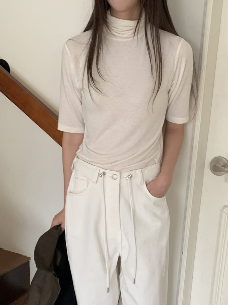 Flatyou - Korean Women Fashion - #momslook - Regular Turtleneck Tee - 9