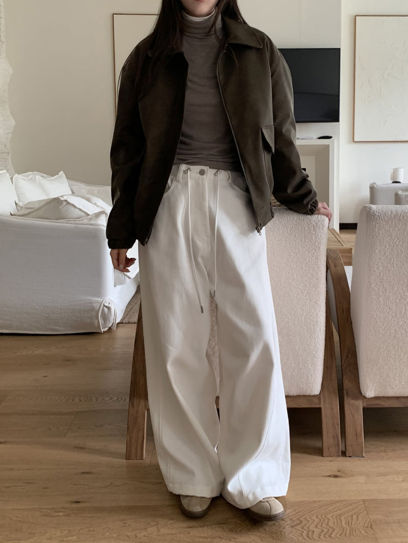 Flatyou - Korean Women Fashion - #momslook - Benji Fleece Balloon Pants - 2